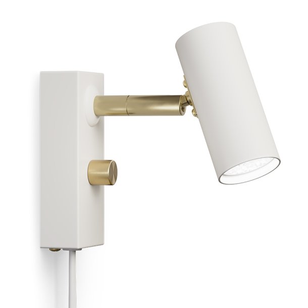 Cato LED V�glampe - Hvid / Messing - Belid