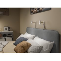 Cato LED V�glampe - Hvid / Messing - Belid