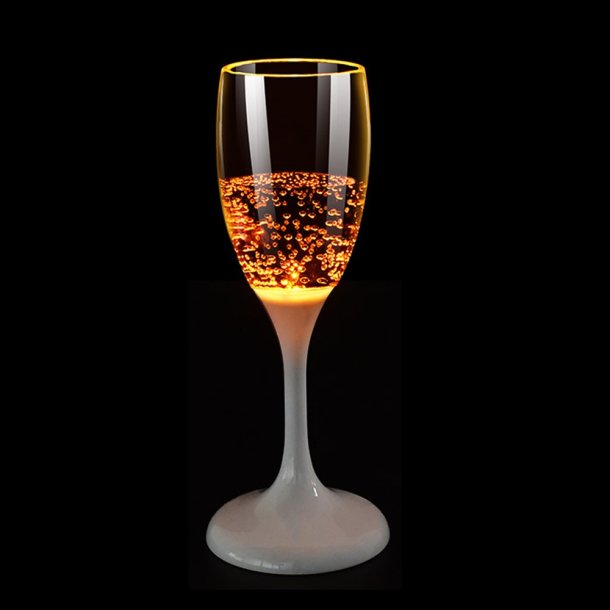 Champagneglas - LED - Gul - Unison