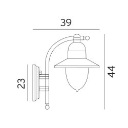Como - V&aelig;glampe 370 - Sort - Norlys