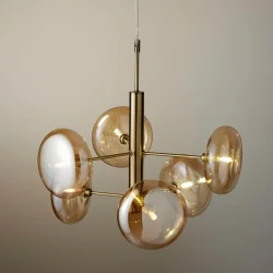 Continental Pendel - Antik Messing/Ravfarvet - Nielsen Light