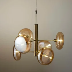 Continental Pendel - Antik Messing/Ravfarvet - Nielsen Light