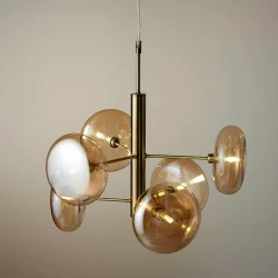 Continental Pendel - Antik Messing/Ravfarvet - Nielsen Light