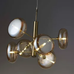 Continental Pendel - Antik Messing/Ravfarvet - Nielsen Light