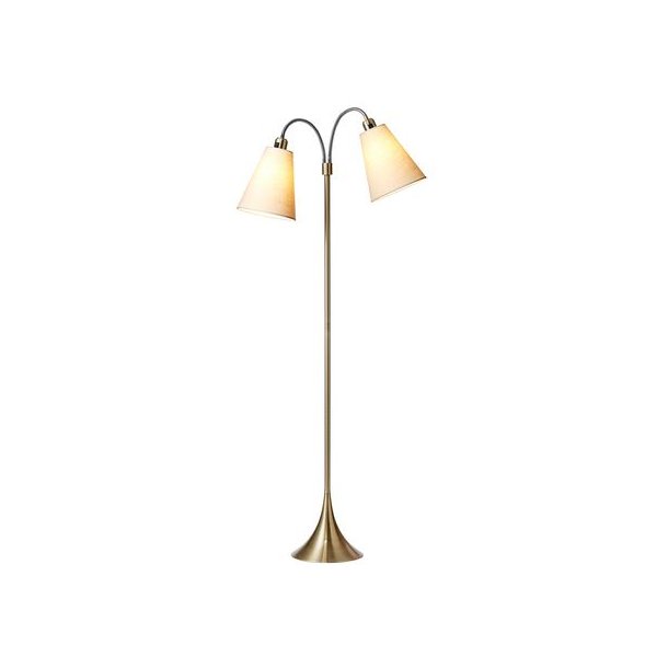 Fodgnger Gulvlampe - Antik Messing/Creme - Nielsen Light
