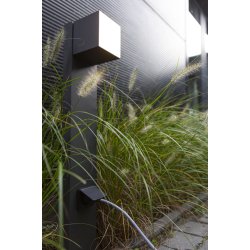 Cuba Bedlampe - Med Stikkontakt - M�rkegr� - Lutec