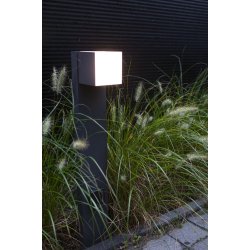 Cuba Bedlampe - Med Stikkontakt - M�rkegr� - Lutec