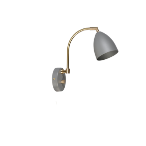 Deluxe Vglampe - Gr/Messing - Belid