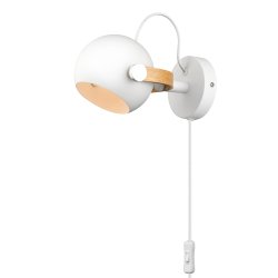 D.C Vglampe 12 - Hvid/Eg - Halo Design