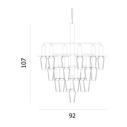 Harakiri Lysekrone - Guld/Opal - Design By Us