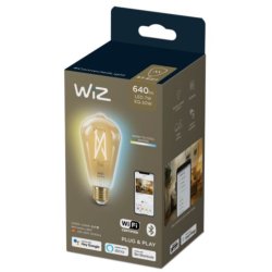 Wiz E27 LED Pre - 640lm - Filament Edison - Justerbar Hvid - Wiz