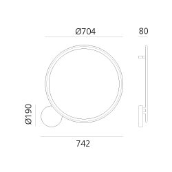 Discovery - Vg/Loftlampe - Sort - Artemide