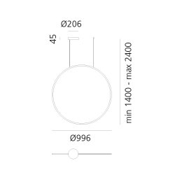 Discovery Vertical 100 - Pendel - Sort - Artemide