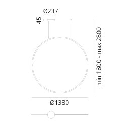 Discovery  Vertical 140 - Pendel - Sort - Artemide