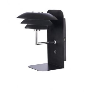 DL20 vglampe med hylde - Mat Sort - Dyberg Larsen