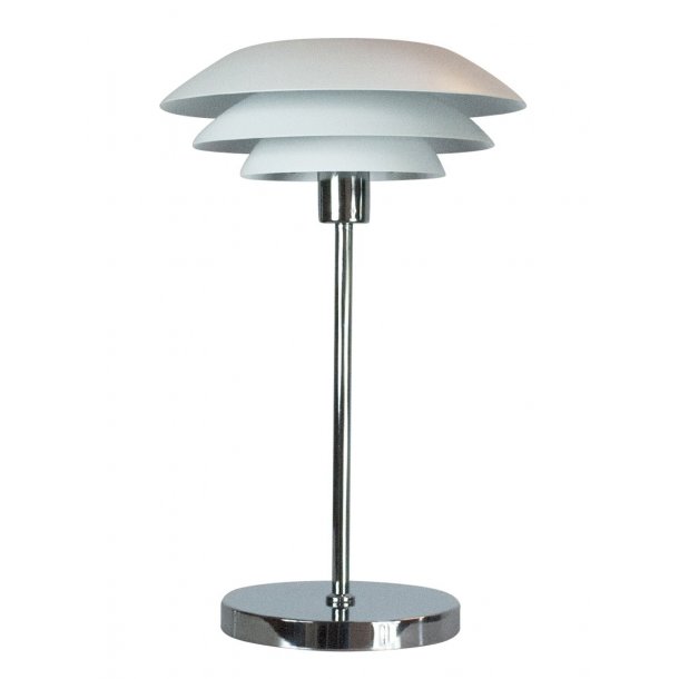 DL31 bordlampe - Hvid - Chrom - Dyberg Larsen