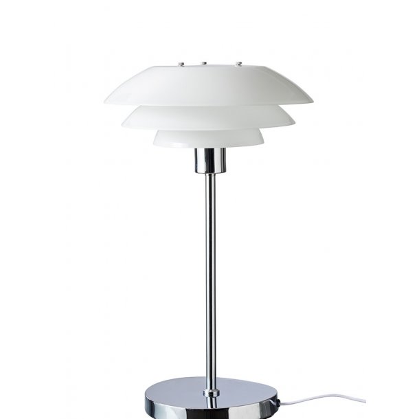 DL31 bordlampe - Opal - Chrom - Dyberg Larsen