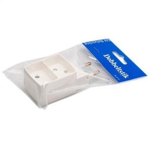 Dobbeltstik 2 flade - Hvid