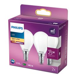 LED Kronepre E14 - 2,2W (25W) - 2-Pak - Philips 
