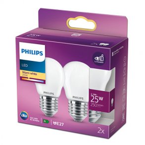 LED Pre 2.2W (25W) - 2-Pak - E27 - Krone - Philips 