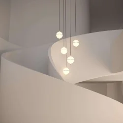 Eternal Moonlight Pendel - Medium - 22 - Messing/Opal - Rebello Decor