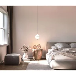 Eternal Moonlight Pendel - Medium - 22 - Messing/Opal - Rebello Decor