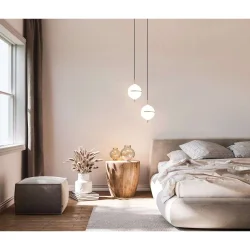 Eternal Moonlight Pendel - Medium - 22 - Messing/Opal - Rebello Decor