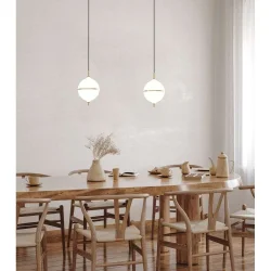 Eternal Moonlight Pendel - Medium - 22 - Messing/Opal - Rebello Decor