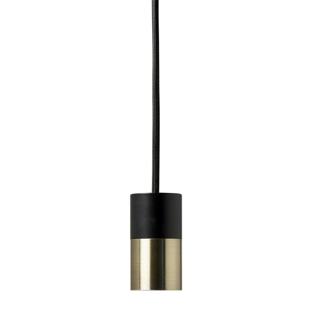 P8 Fatningsst - Sort - Messing - Nielsen Light