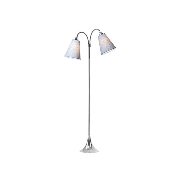 Fodgnger Gulvlampe - Krom/Bl nistret - Nielsen Light
