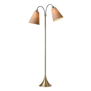 Fodg�nger Gulvlampe - Antik Messing - Lys Nougat/Lys Nougat - Nielsen Light