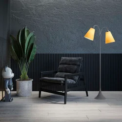 Fodg�nger Gulvlampe - Soft Gr� - Ananasgul/Ananasgul - Nielsen Light