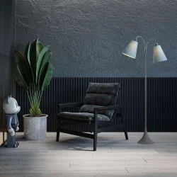 Fodg�nger Gulvlampe - Soft Gr� - St�vet Bl�/St�vet Bl� - Nielsen Light