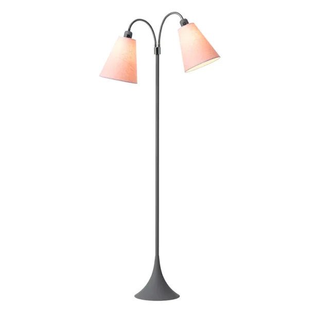 Fodg�nger Gulvlampe - Soft Gr� - St�vet Rosa/St�vet Rosa - Nielsen Light