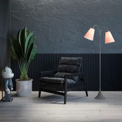 Fodg�nger Gulvlampe - Soft Gr� - St�vet Rosa/St�vet Rosa - Nielsen Light