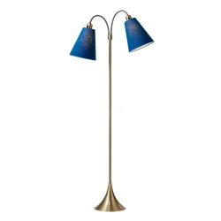 Fodg�nger Gulvlampe - Antik Messing - Havbl�/Havbl� - Nielsen Light