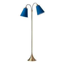 Fodg�nger Gulvlampe - Antik Messing - Havbl�/Havbl� - Nielsen Light