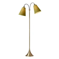 Fodg�nger Gulvlampe - Antik Messing - Lys Armygr�n/Lys Armygr�n - Nielsen Light