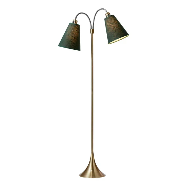 Fodg�nger Gulvlampe - Antik Messing - Skovgr�n/Skovgr�n - Nielsen Light