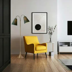 Fodg�nger Gulvlampe - Antik Messing - Skovgr�n/Skovgr�n - Nielsen Light