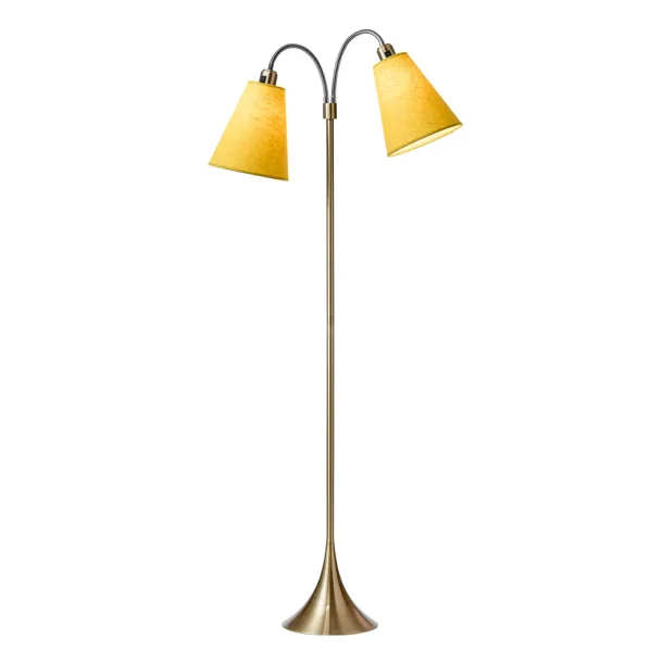 Fodg�nger Gulvlampe - Antik Messing - Sennepsgul/Sennepsgul - Nielsen Light