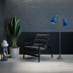 Fodg�nger Gulvlampe - Soft Gr� - Havbl�/Havbl� - Nielsen Light