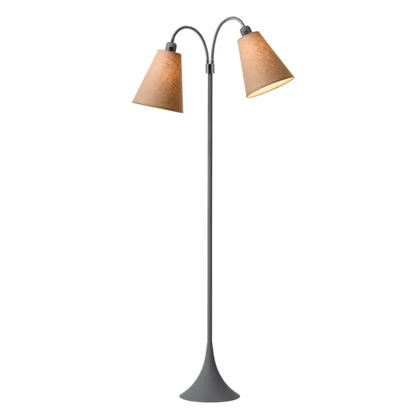 Fodg�nger Gulvlampe - Soft Gr� - Lys Nougat/Lys Nougat - Nielsen Light