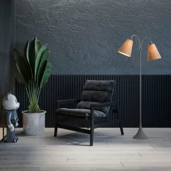 Fodg�nger Gulvlampe - Soft Gr� - Lys Nougat/Lys Nougat - Nielsen Light