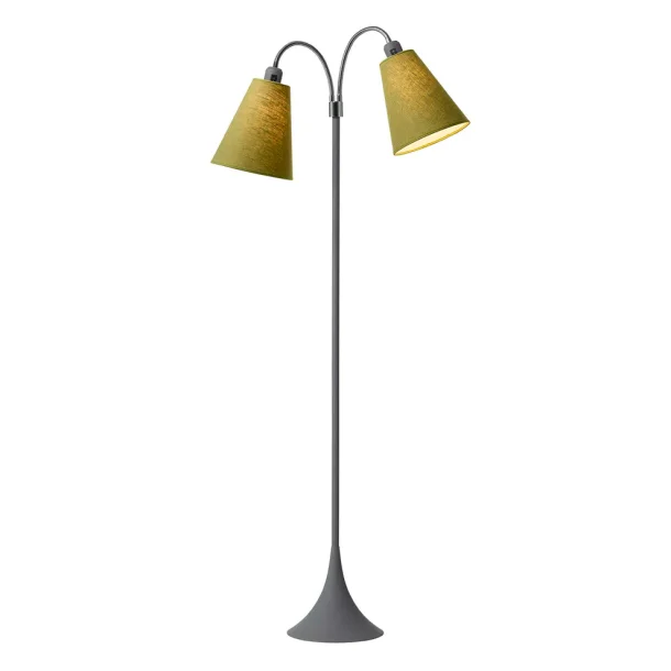Fodg�nger Gulvlampe - Soft Gr� - Lys Armygr�n/Lys Armygr�n - Nielsen Light