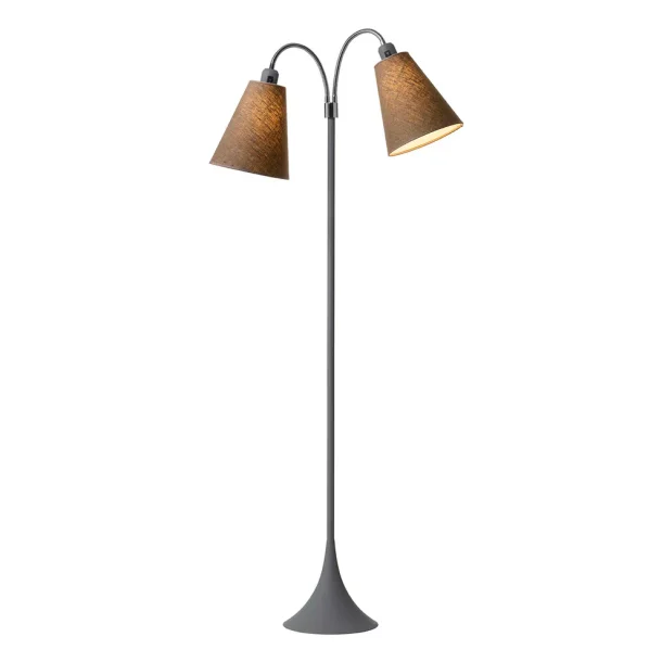 Fodg�nger Gulvlampe - Soft Gr� - Kakaobrun/Kakaobrun - Nielsen Light