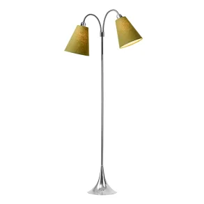 Fodg�nger Gulvlampe - Krom - Lys Armygr�n/Lys Armygr�n - Nielsen Light