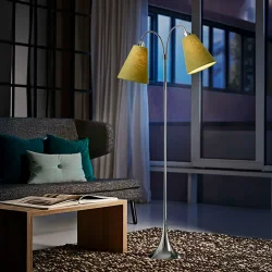 Fodg�nger Gulvlampe - Krom - Lys Armygr�n/Lys Armygr�n - Nielsen Light