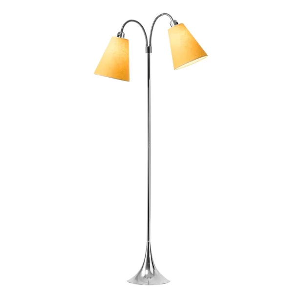 Fodg�nger Gulvlampe - Krom - Ananas Gul/Ananas Gul - Nielsen Light