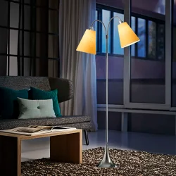 Fodg�nger Gulvlampe - Krom - Ananas Gul/Ananas Gul - Nielsen Light